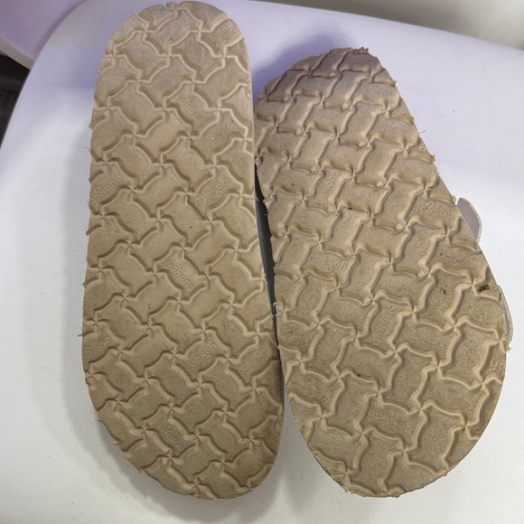 Leather White Double Buckle Sandals with Cork Sole - Picture 10 of 11